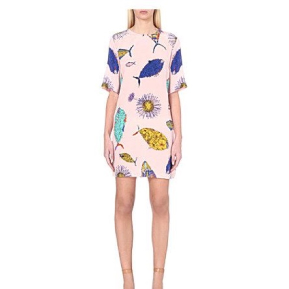 Emilio Pucci Fish Print Silk Dress NWT No Damage